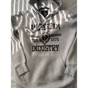 Amsterdam Industry Dutch Denim Grey Graphic Hoodie - Men's Medium